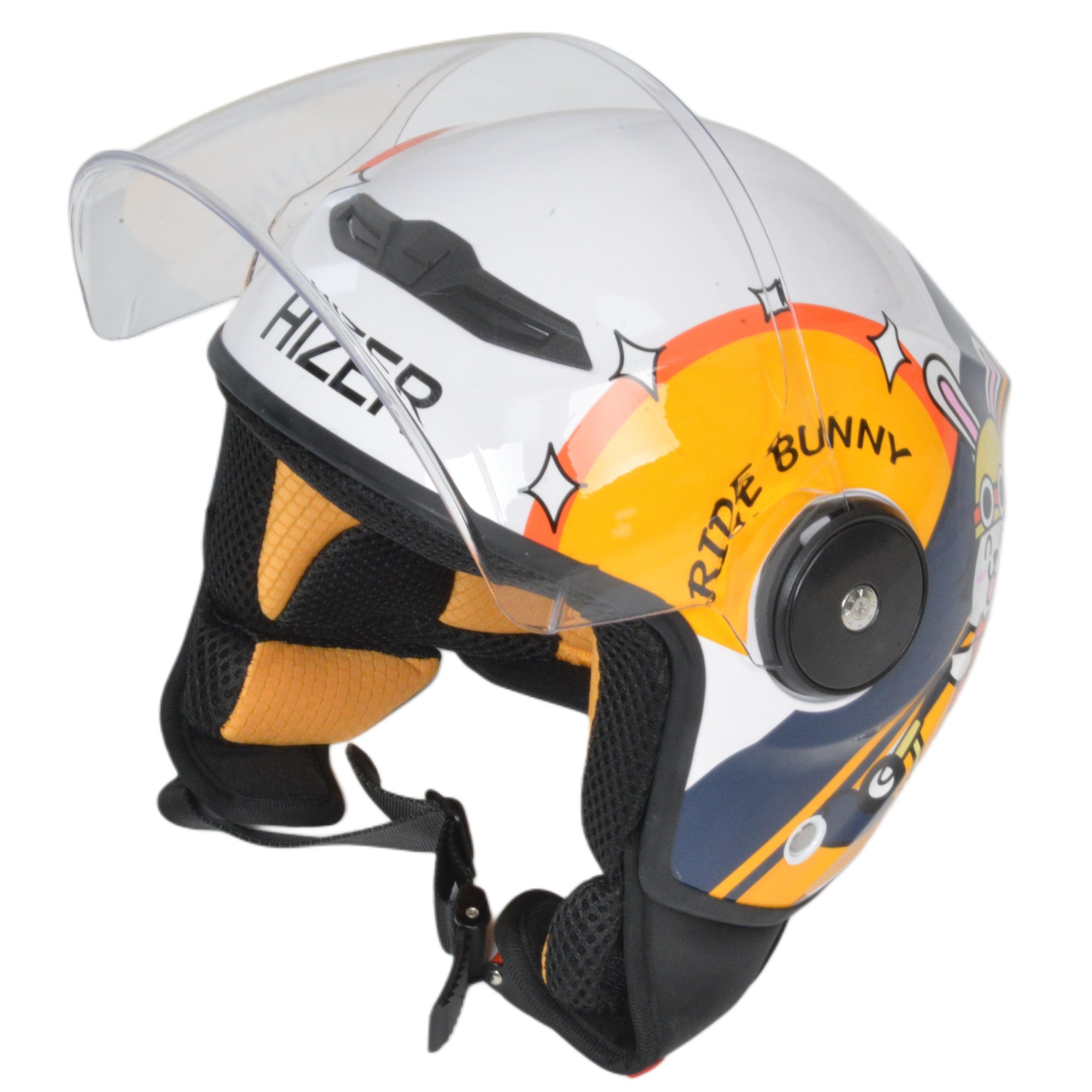 Шлем мото открытый HIZER J511 №1 yellow/black (L) детский Шлем мото открытый HIZER J511 №1 yellow/black (L) детский